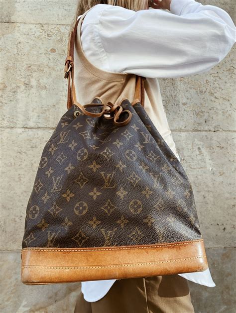 louis vuitton petit noe drawstring bag|Louis Vuitton round bucket bag.